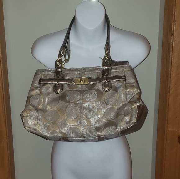 Coach Handbags - Metallic Coach Shoulder Bag